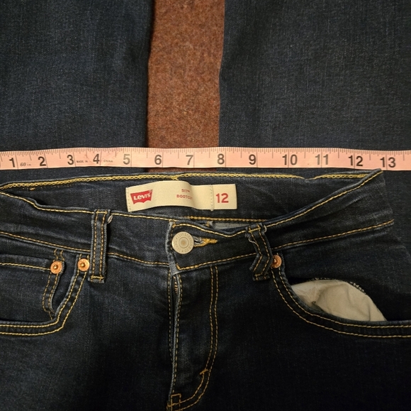 Levi's Big Boy's Boot Cut Size 12 Marked 26x27 But Measure A 26x23 - Picture 12 of 13